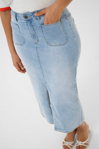 KCSINA DENIM SKIRT licht blauw