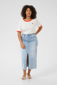 KCSINA DENIM SKIRT licht blauw