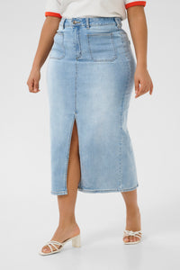 KCSINA DENIM SKIRT licht blauw
