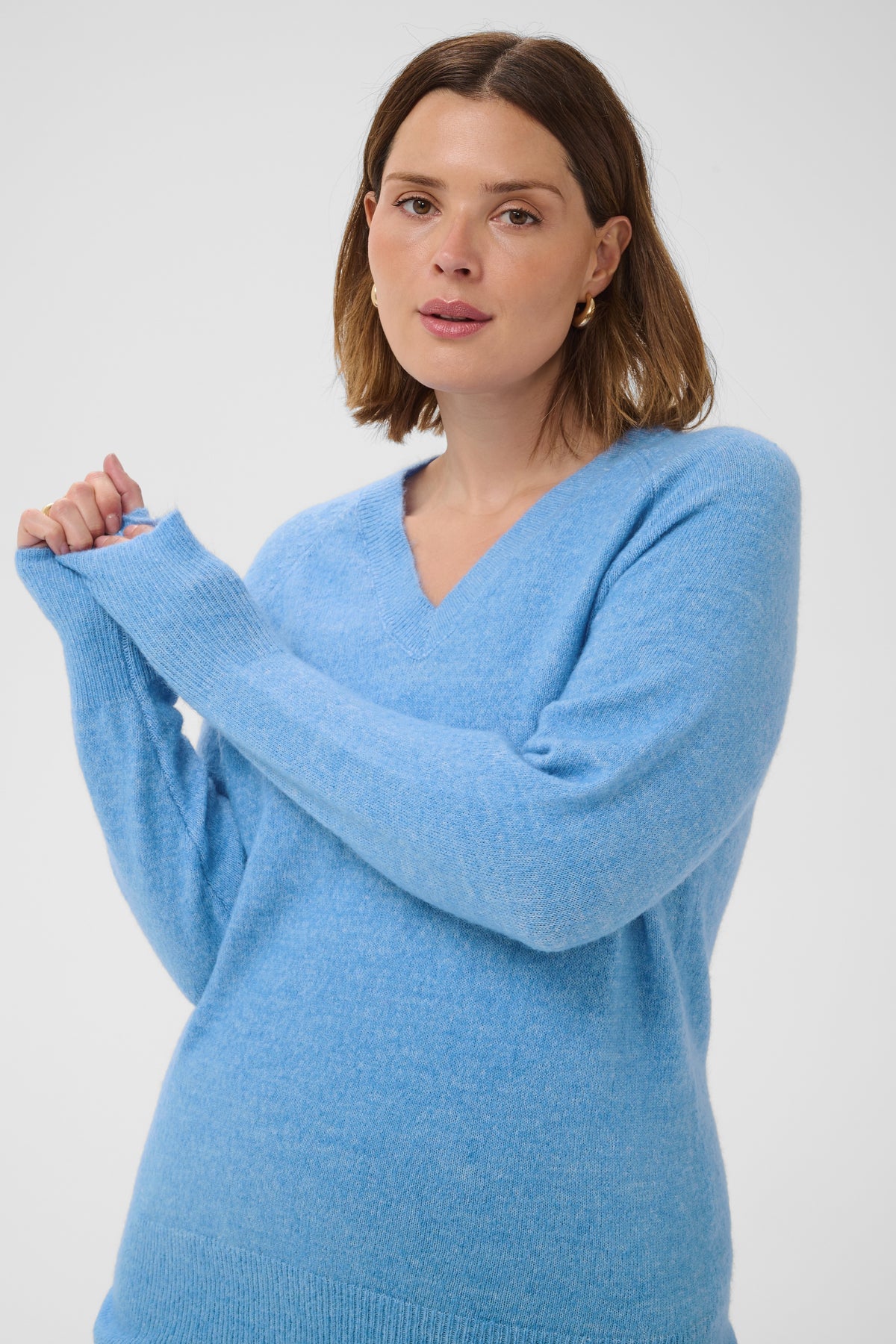 KCNIELA V-NECK PULL blauw