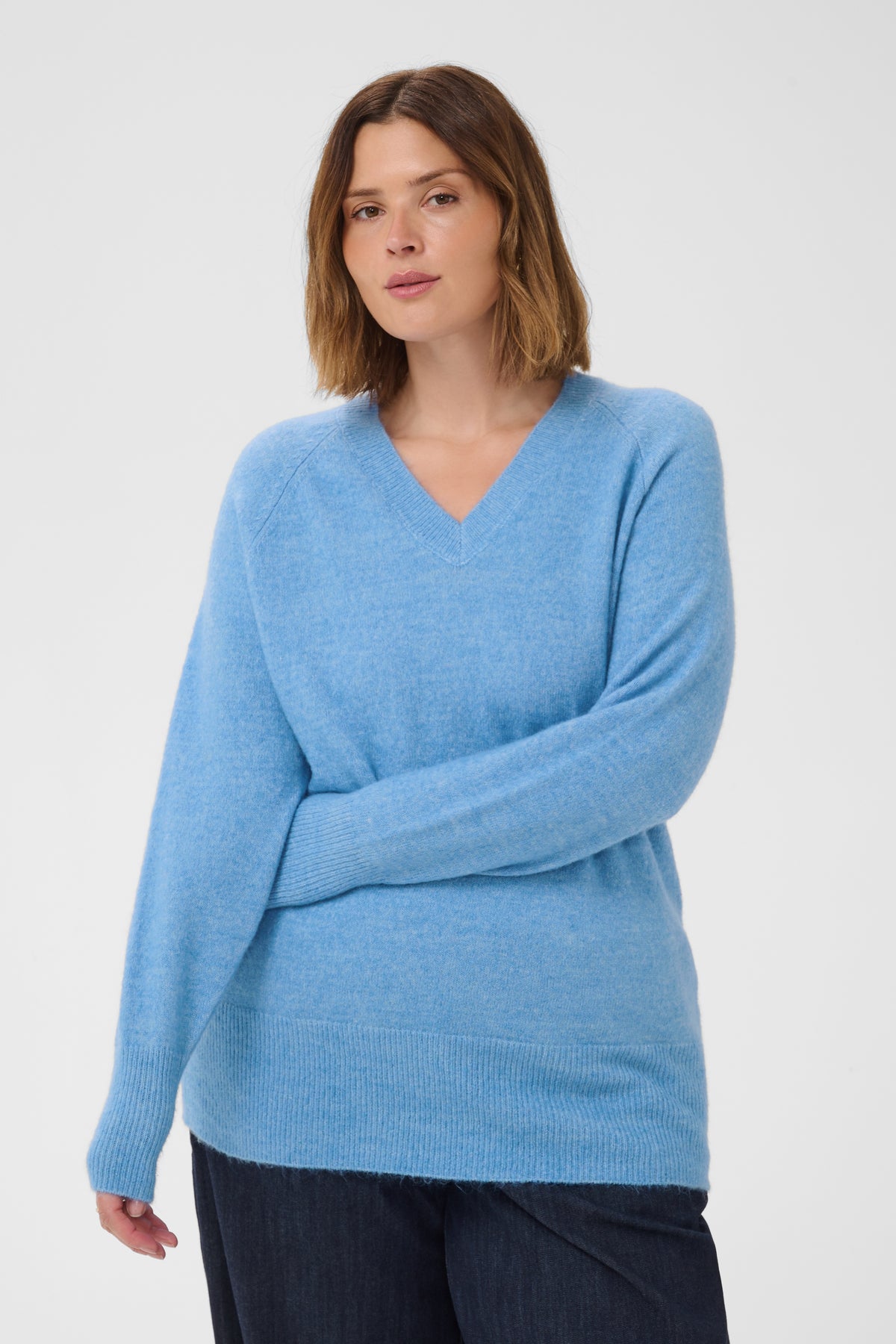 KCNIELA V-NECK PULL blauw