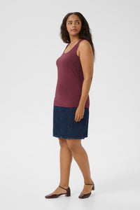 KCERINA JERSEY TOP bordeaux