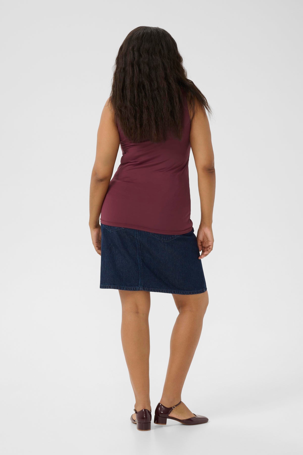 KCERINA JERSEY TOP bordeaux
