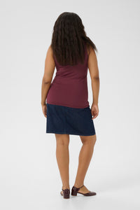 KCERINA JERSEY TOP bordeaux