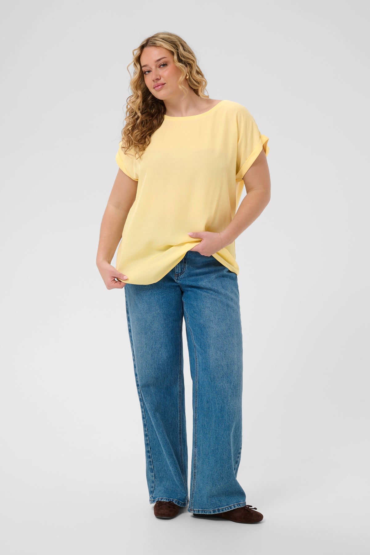 KCMILIA WING BLOUSE geel