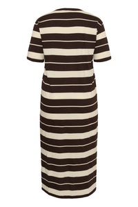 KCWINNIE DRESS streep bruin