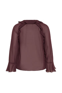 KCESTHA FRILL BLOUSE fudge