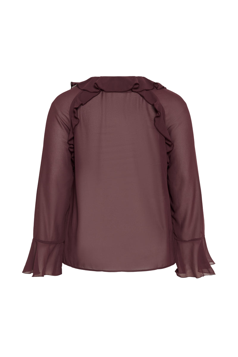 KCESTHA FRILL BLOUSE fudge