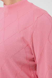 KCLIZZY ARGYLE KNIT roze