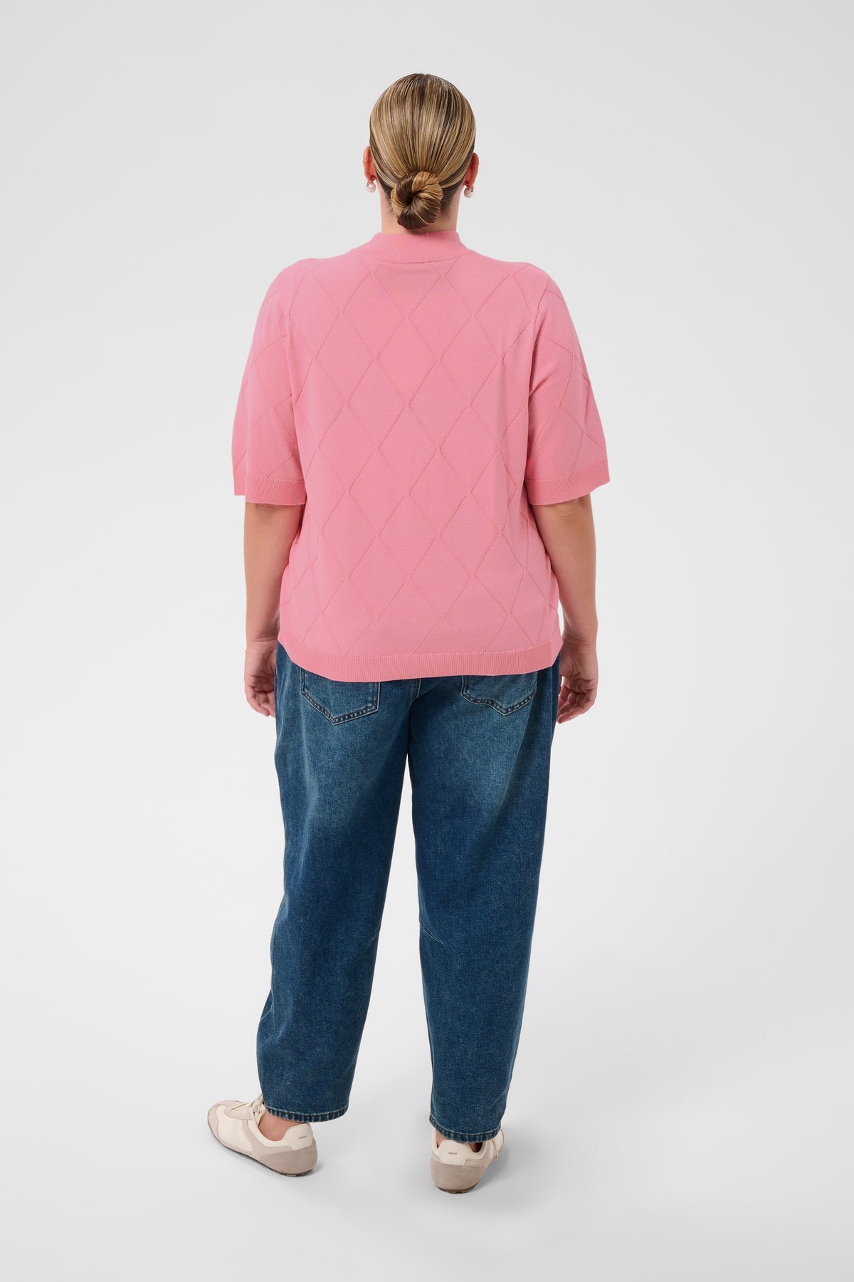 KCLIZZY ARGYLE KNIT roze