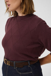 KCLIZZY ARGYLE KNIT fudge