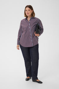 KCSAVINA SHIRT streep fudge