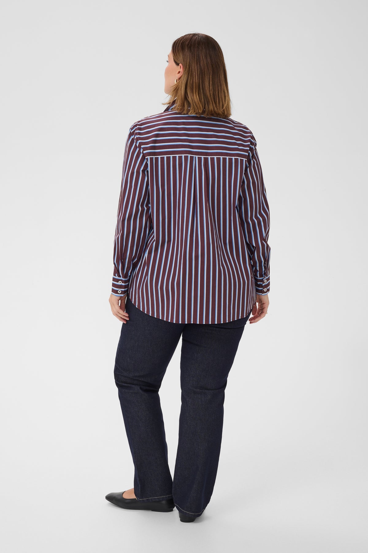 KCSAVINA SHIRT streep fudge