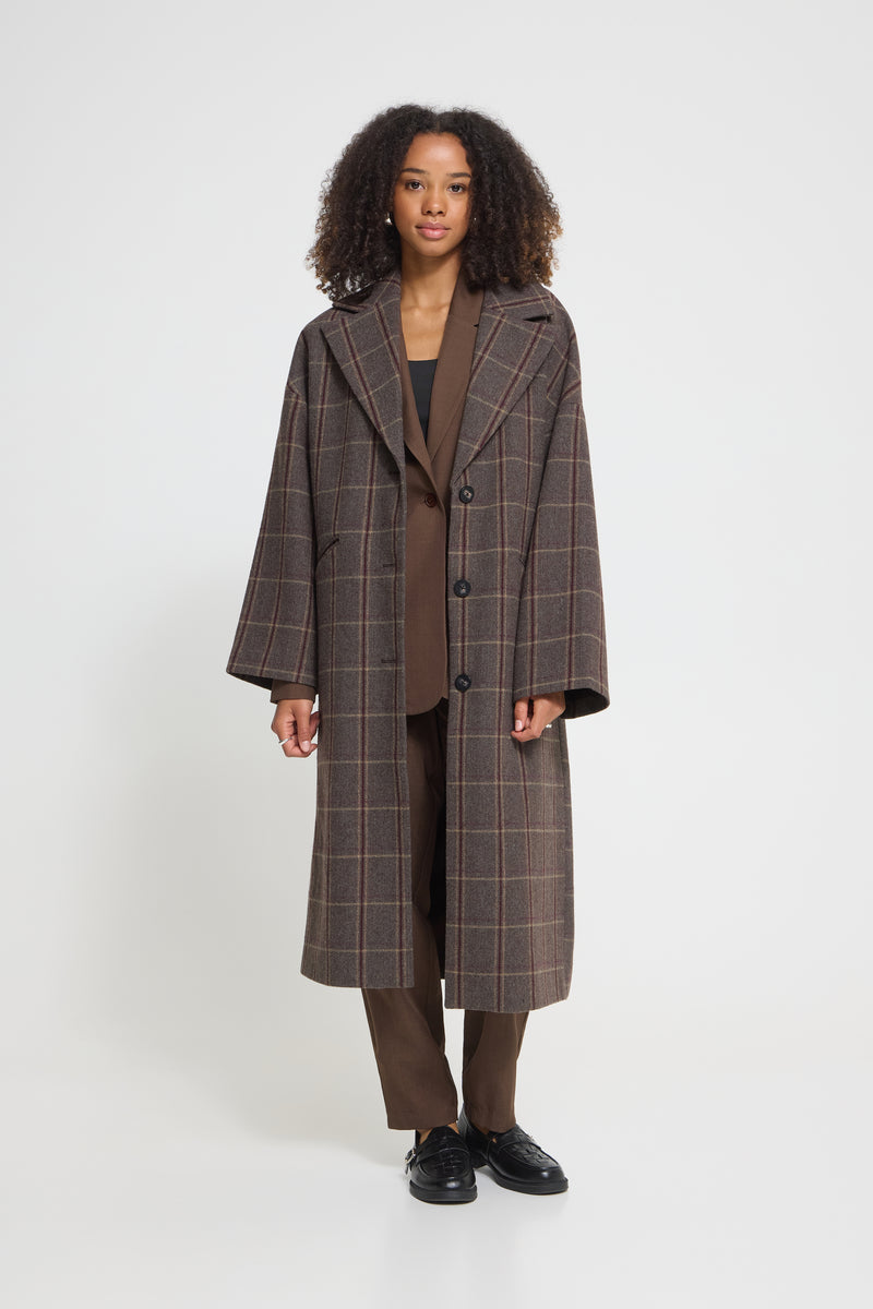 IHEMMALU JACKET bruin/ruit