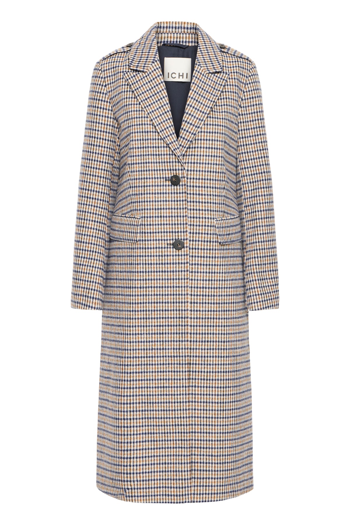 IHEMMALU COAT beige/blauw