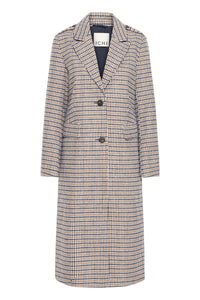 IHEMMALU COAT beige/blauw
