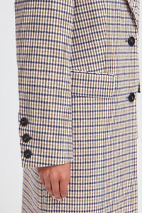 IHEMMALU COAT beige/blauw