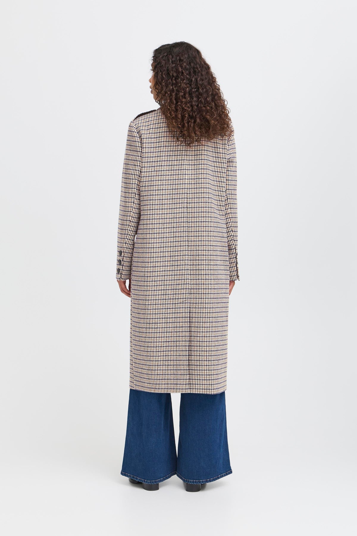 IHEMMALU COAT beige/blauw