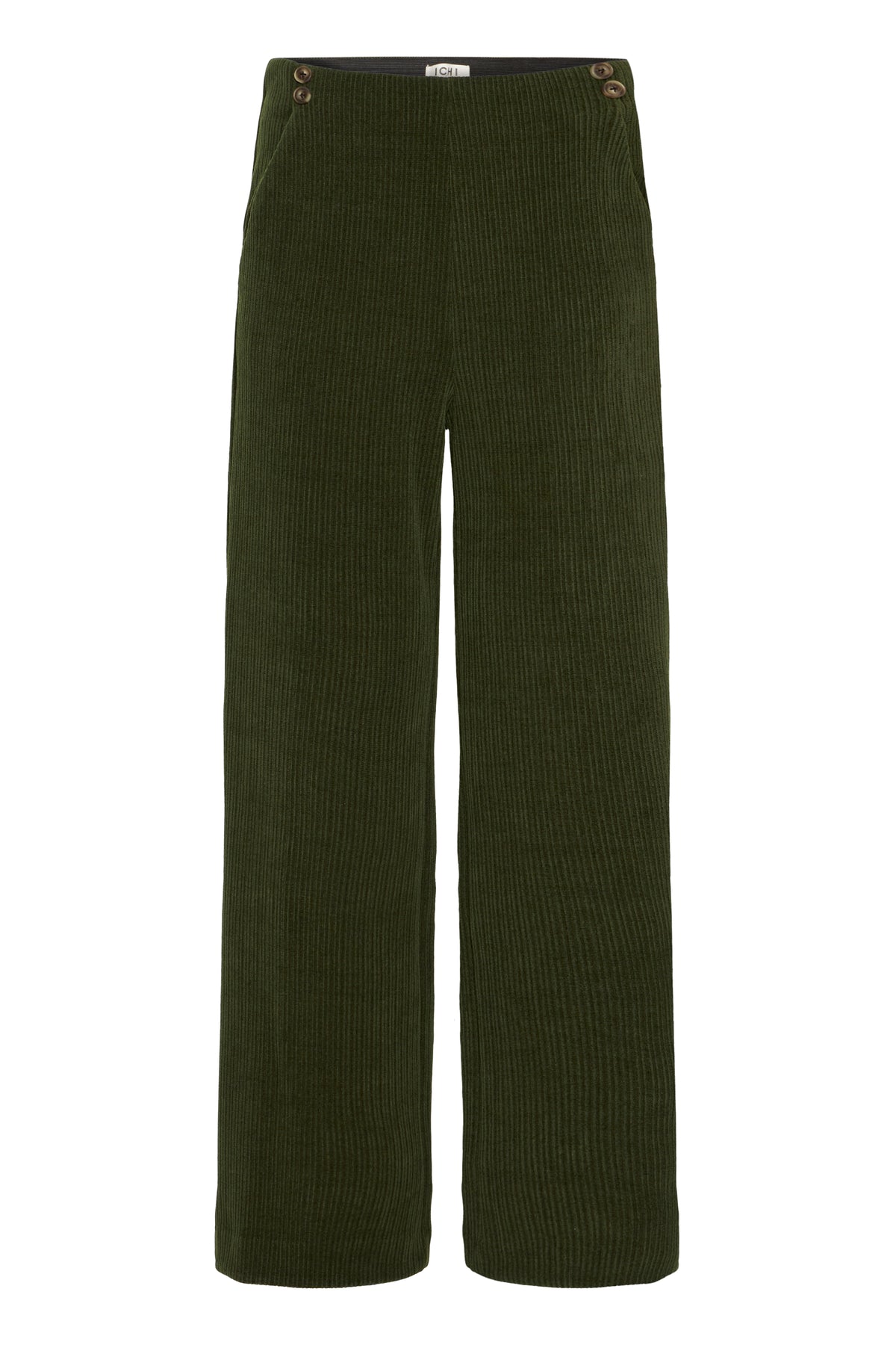 IHKATE CORDUROY PANTS ribbel groen