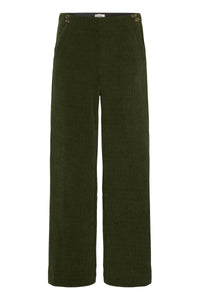 IHKATE CORDUROY PANTS ribbel groen