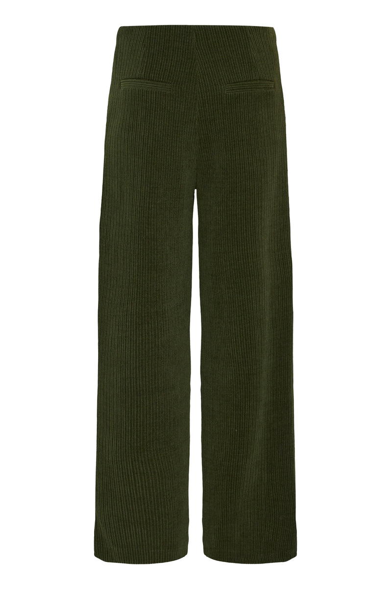 IHKATE CORDUROY PANTS ribbel groen