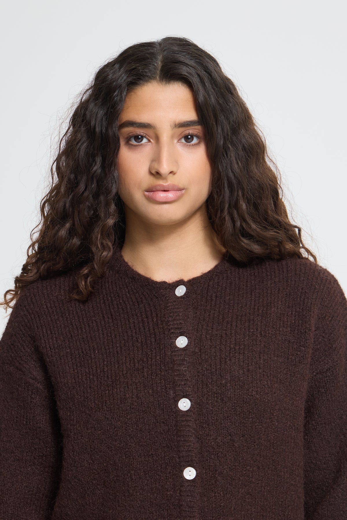IHBELABLUE CARDIGAN bruin