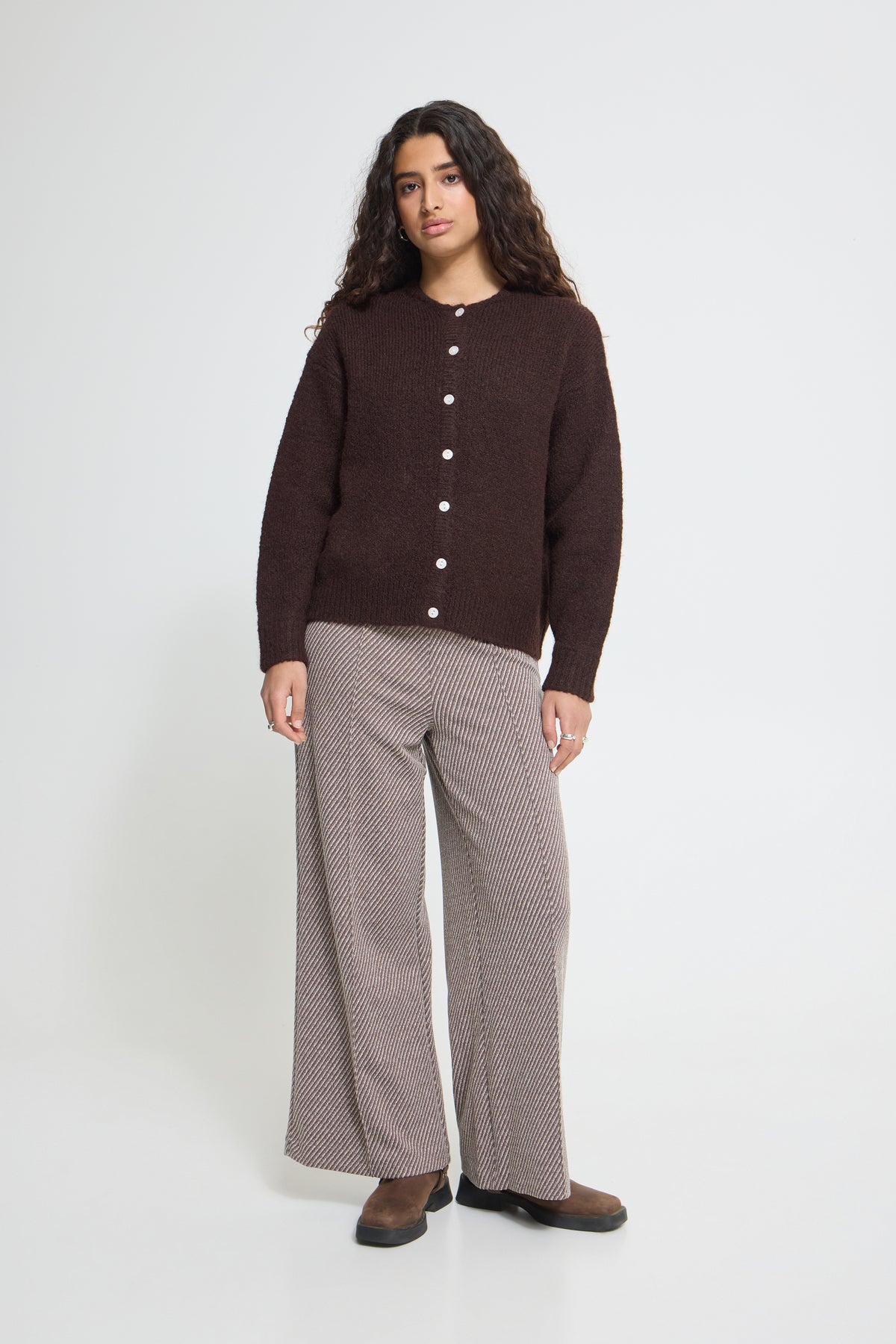 IHBELABLUE CARDIGAN bruin