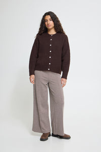 IHBELABLUE CARDIGAN bruin