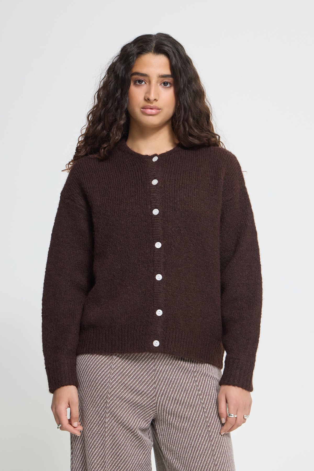 IHBELABLUE CARDIGAN bruin