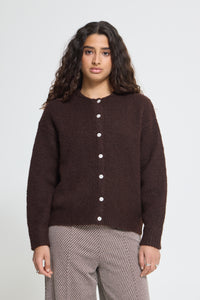 IHBELABLUE CARDIGAN bruin