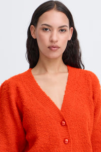 IHLOUCLE CARDIGAN donker oranje
