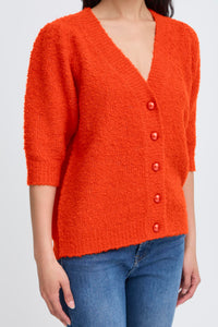 IHLOUCLE CARDIGAN donker oranje