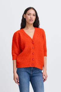 IHLOUCLE CARDIGAN donker oranje