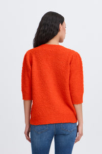 IHLOUCLE CARDIGAN donker oranje