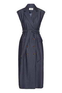 IHJUMI DRESS donker blauw