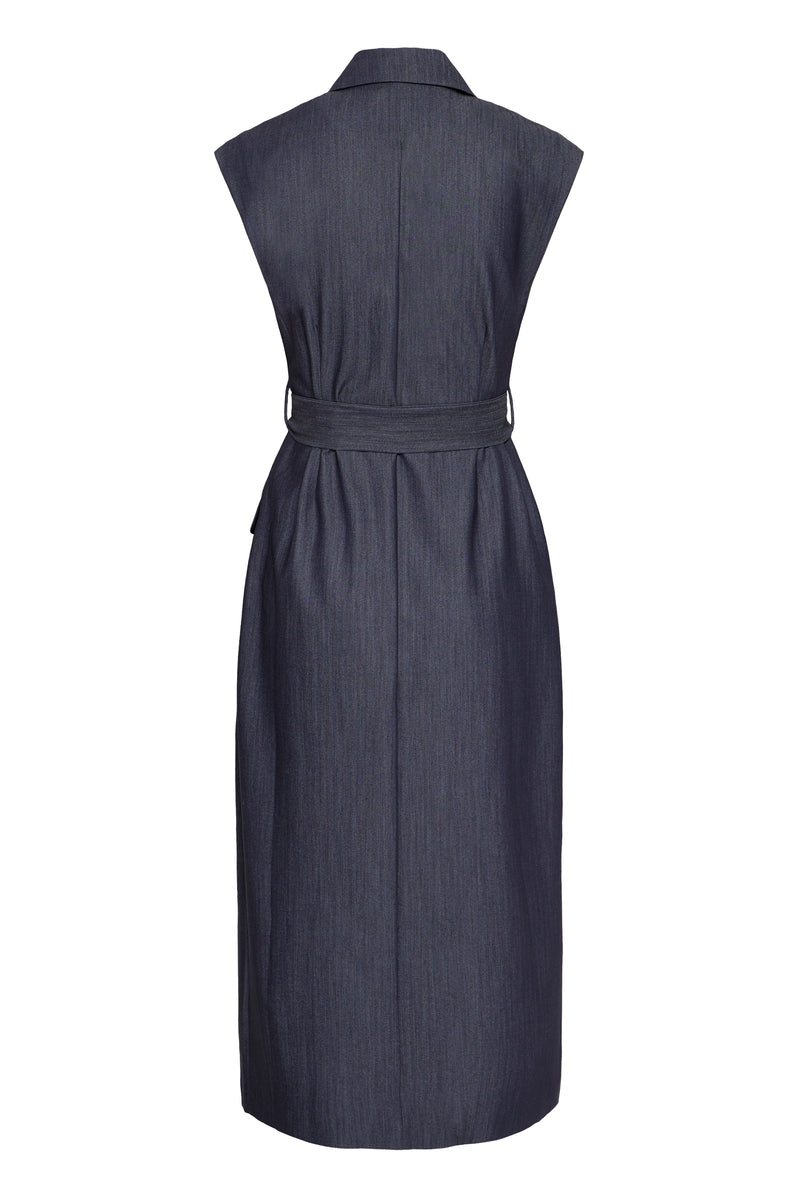 IHJUMI DRESS donker blauw