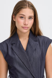 IHJUMI DRESS donker blauw