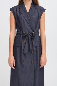 IHJUMI DRESS donker blauw