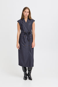 IHJUMI DRESS donker blauw
