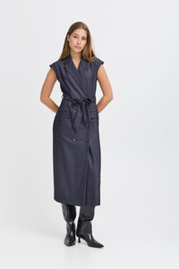 IHJUMI DRESS donker blauw