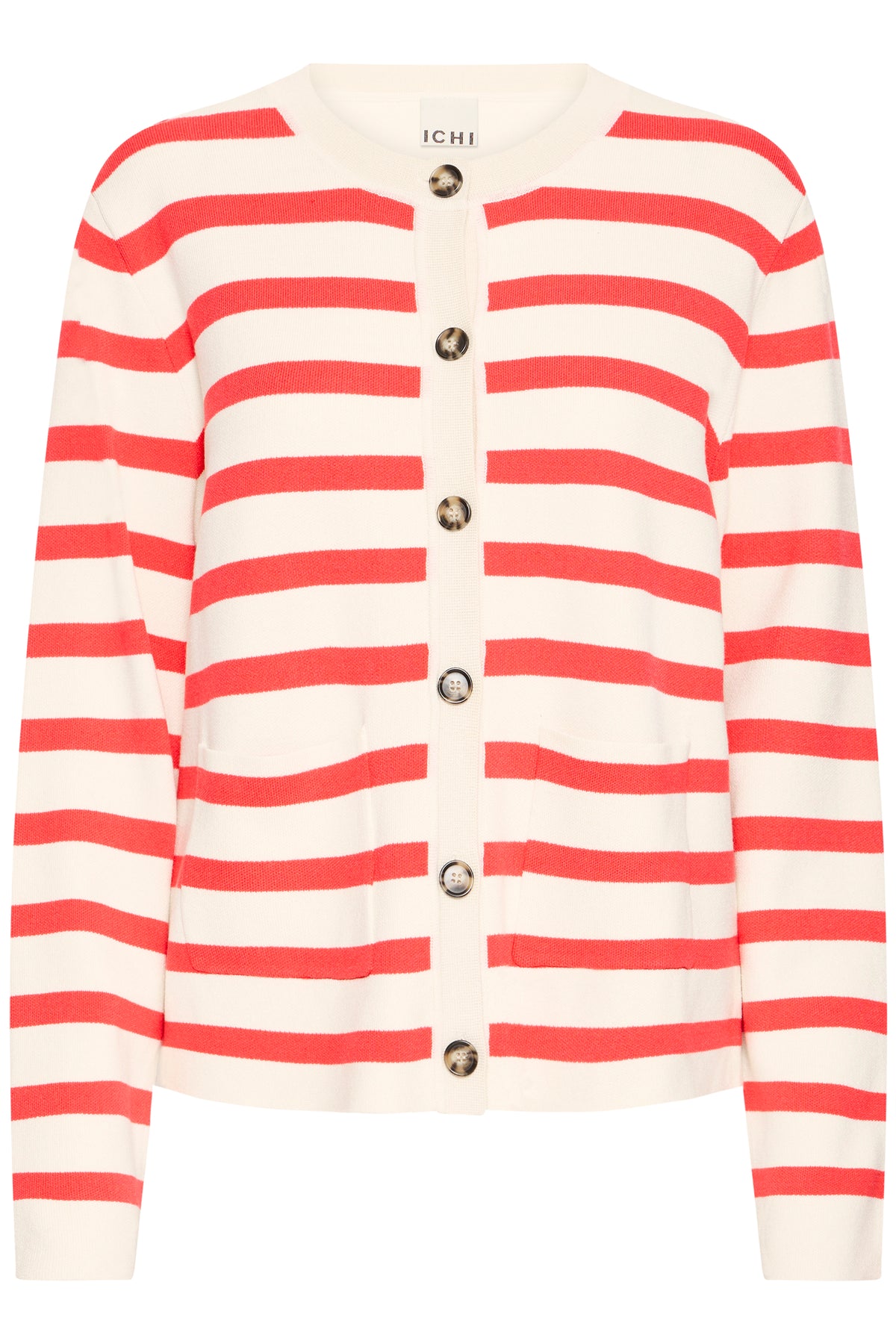 IHBOSTON CARDIGAN wit streep