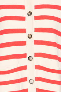 IHBOSTON CARDIGAN wit streep