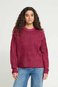 IHKAMARA LS STRIPE roze streep