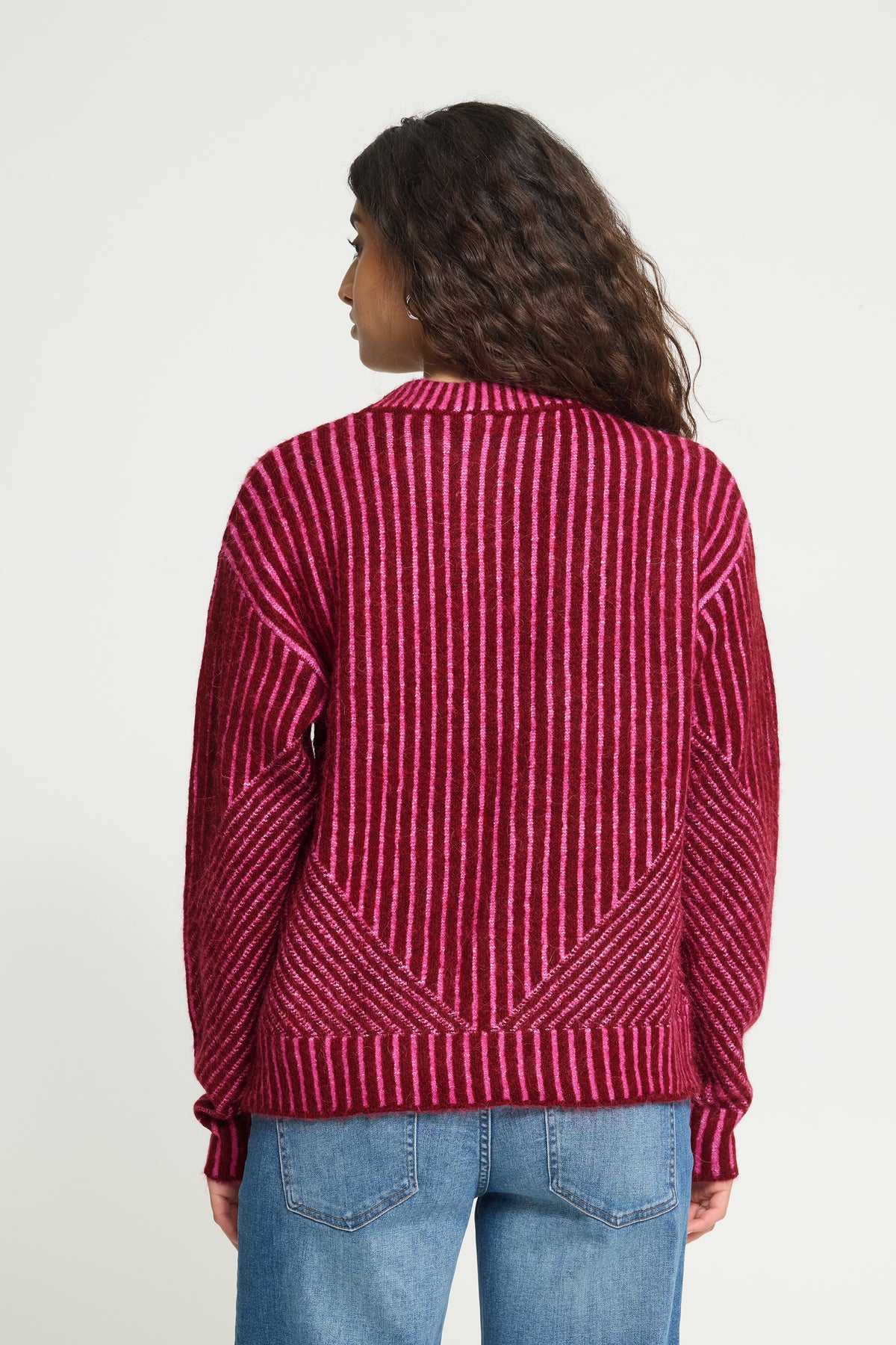 IHKAMARA LS STRIPE roze streep