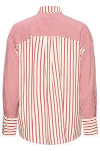 IHLOURI STREEP SHIRT wit/rood