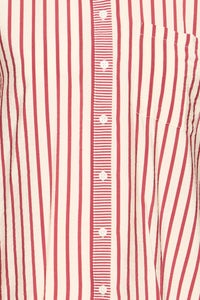 IHLOURI STREEP SHIRT wit/rood