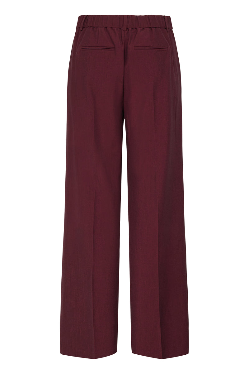 BYDANTA WIDE LEG PANTS bordeaux