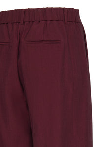BYDANTA WIDE LEG PANTS bordeaux