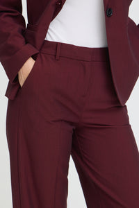 BYDANTA WIDE LEG PANTS bordeaux