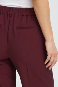 BYDANTA WIDE LEG PANTS bordeaux